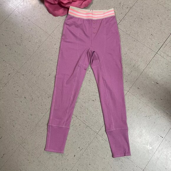 FP Movement by Free People Pants - FP MOVEMENT by‎ FREE PEOPLE Sz Small Pink Striped Elastic Waist Stretch Leggings